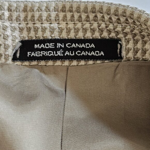Holt Renfrew Blazer Men US 48 Cream Beige Silk Lined Union Made 2B Ventless FLAW - Picture 3 of 16